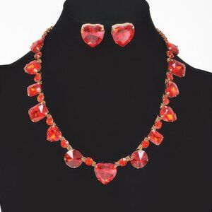 Stone Earring And Necklace Set